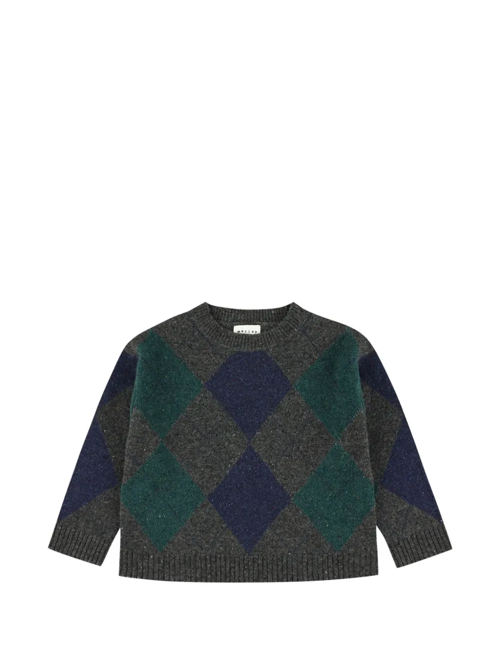 Morley Yves Argyle Sweater In Gray