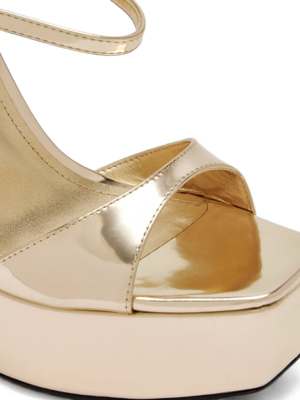 Schutz metallic-effect platform sandals Goud