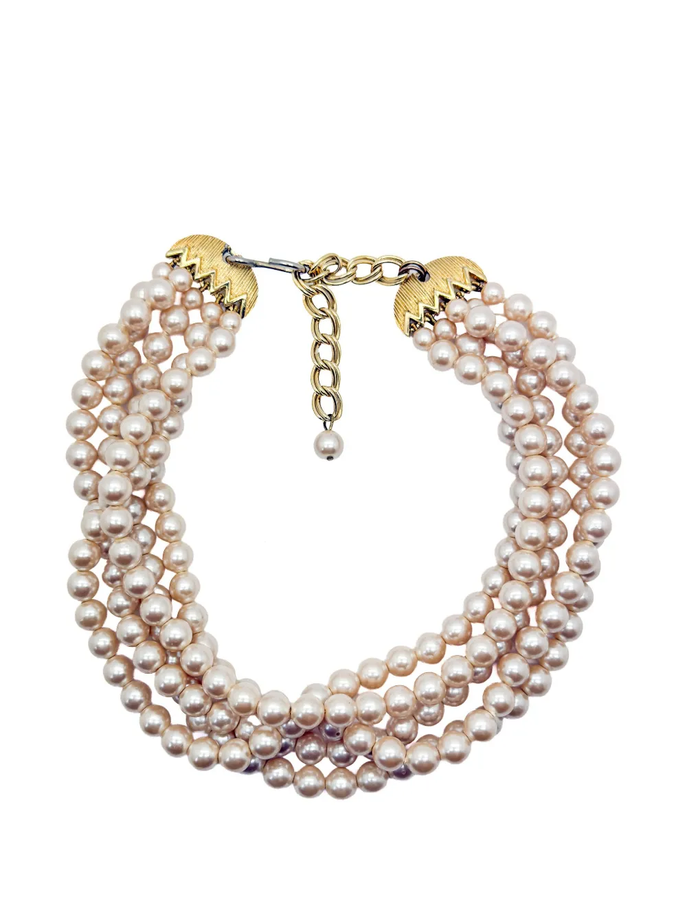 Jennifer Gibson Jewellery 1960s five-strand pearl necklace - Toni neutri