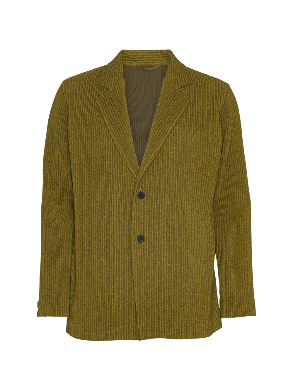 Homme Plissé Issey Miyake plissé-effect single-breasted jacket - Verde