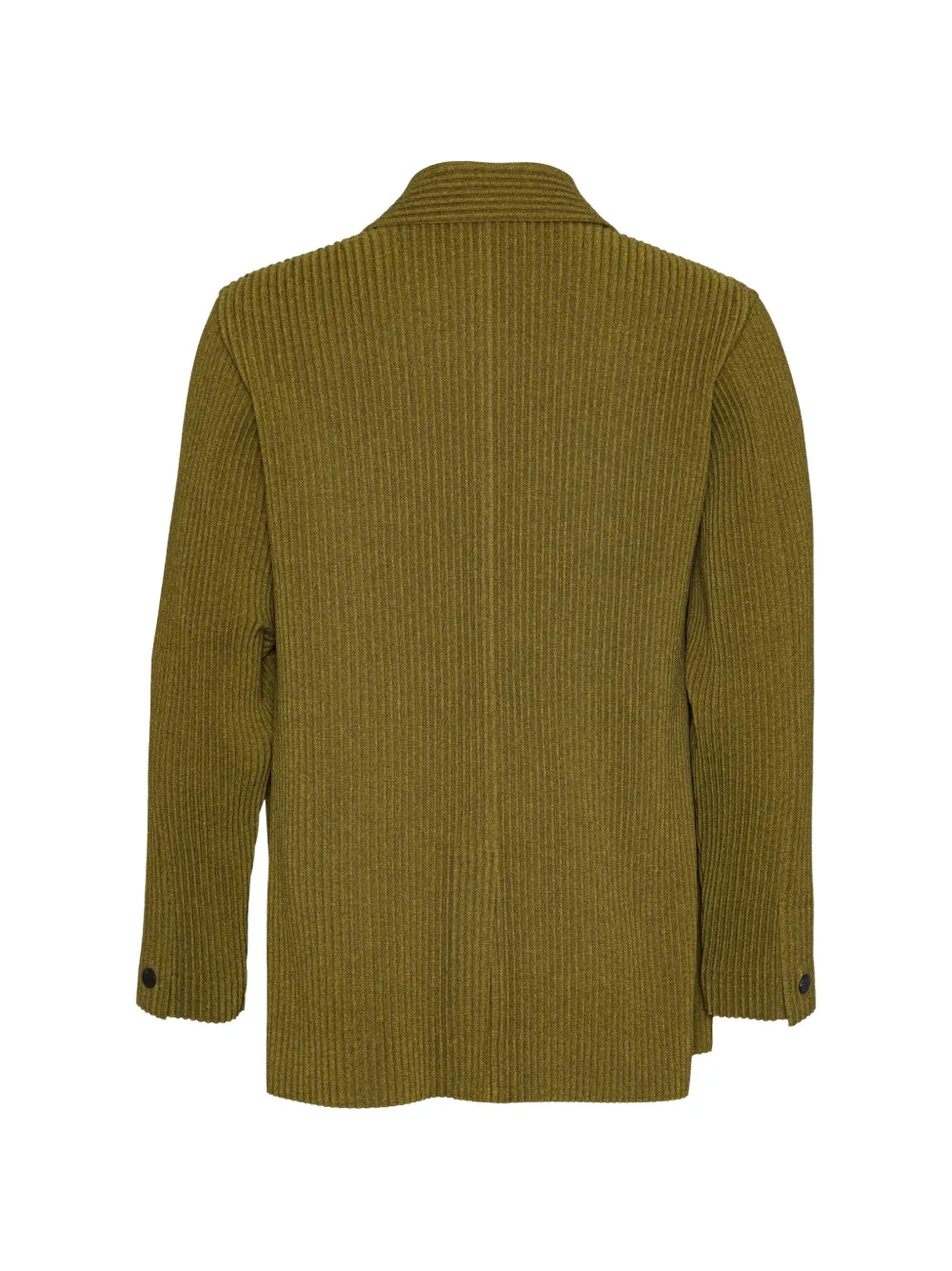 Homme Plissé Issey Miyake Jack met enkele rij knopen en plissé-effect Groen