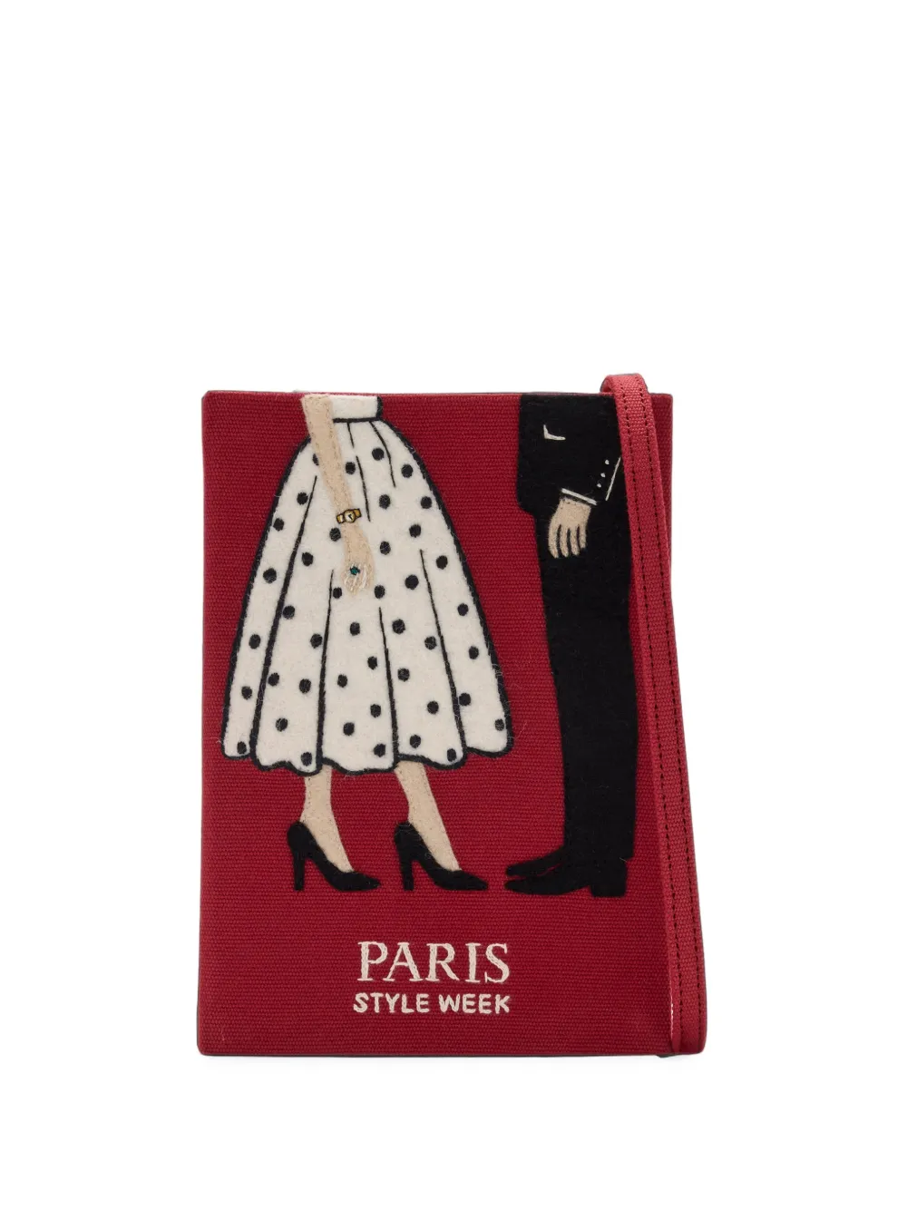 Olympia Le-tan Paris Style Week Embroidered Clutch Bag In Rot