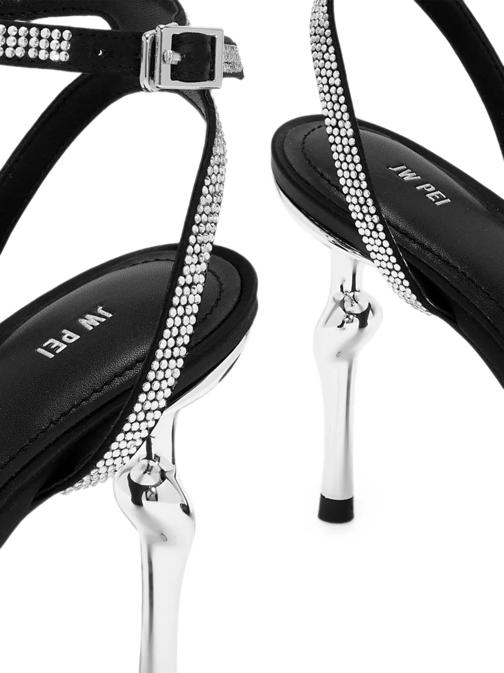 JW Pei Alivia crystal-embellished sandals Zwart