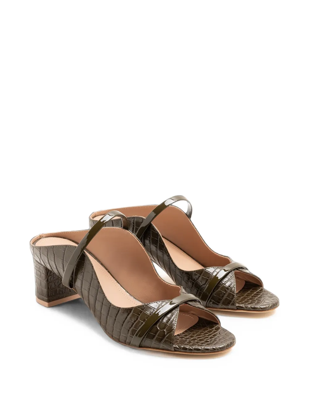 Malone Souliers Norah croc-effect leather mules Groen