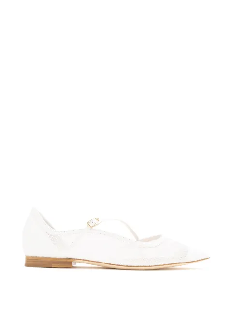 Malone Souliers Bettina mesh buckled ballet flats