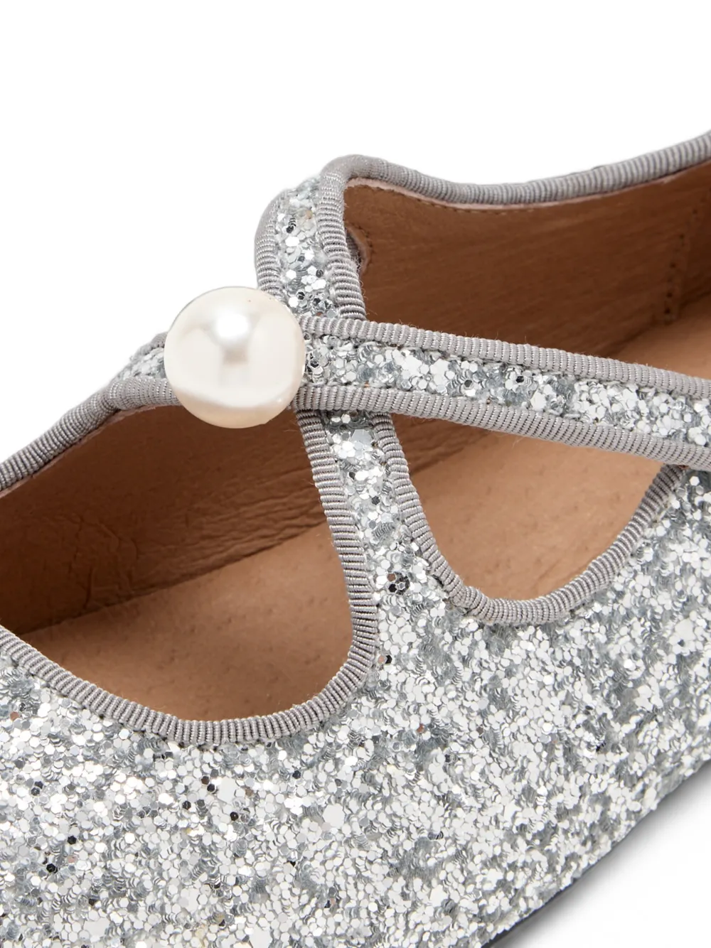 Age of Innocence glitter-effect Kristen ballet flats Zilver