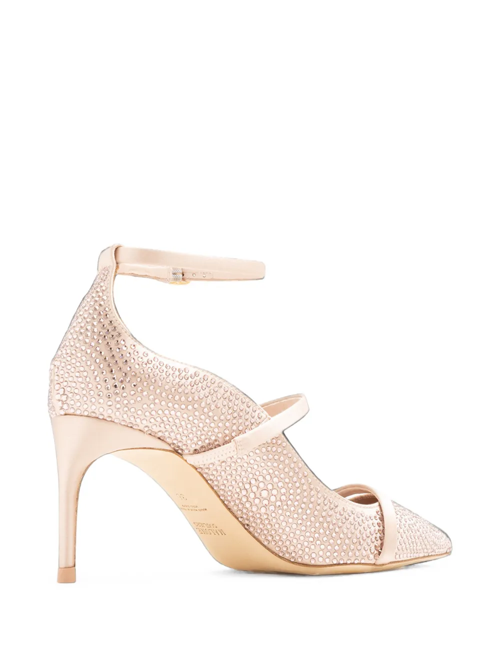 Malone Souliers Diaz crystal-embellished pumps Roze