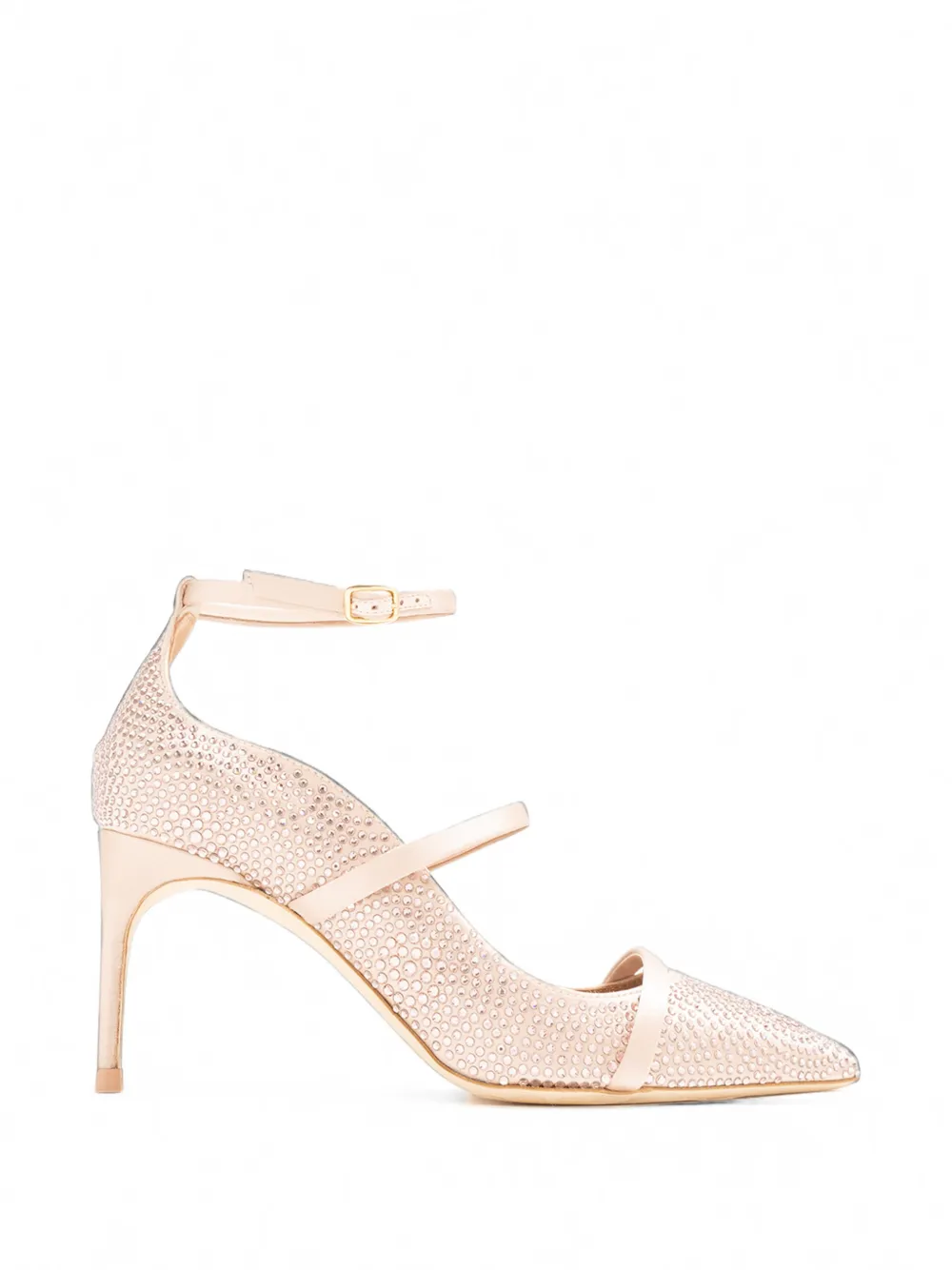 Malone Souliers Diaz crystal-embellished pumps Roze