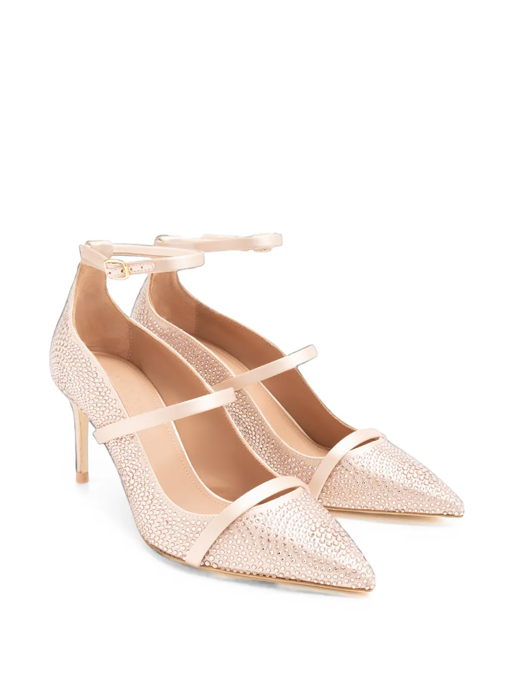 Malone Souliers Diaz crystal-embellished pumps Roze