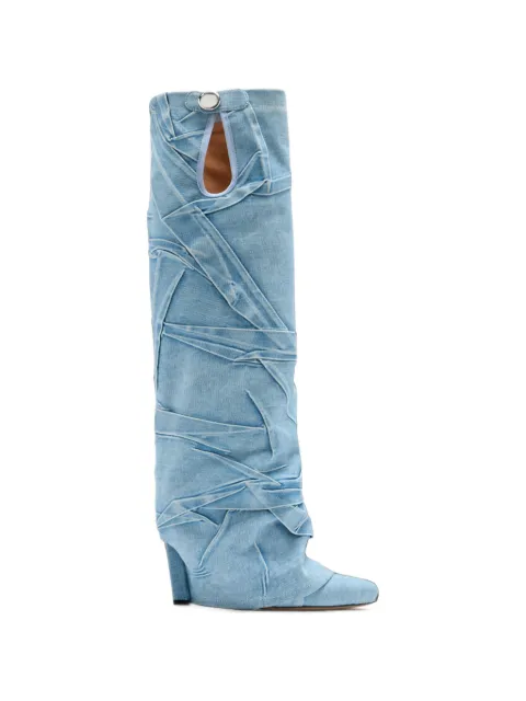 The Attico Leon denim boots