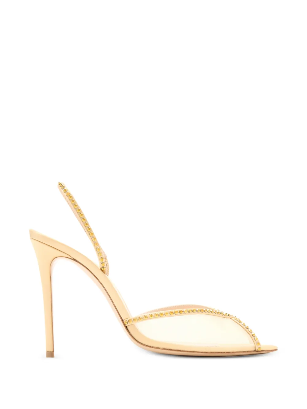 Andrea Wazen Katy Mesh Sandals In Neutrals