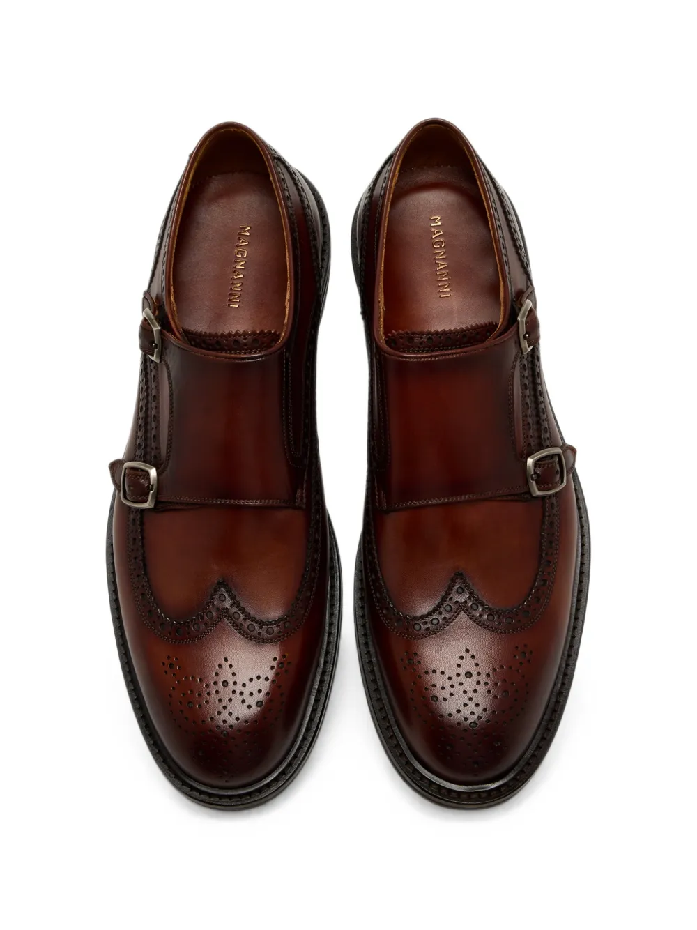 Magnanni brogue-detail monk shoes Bruin