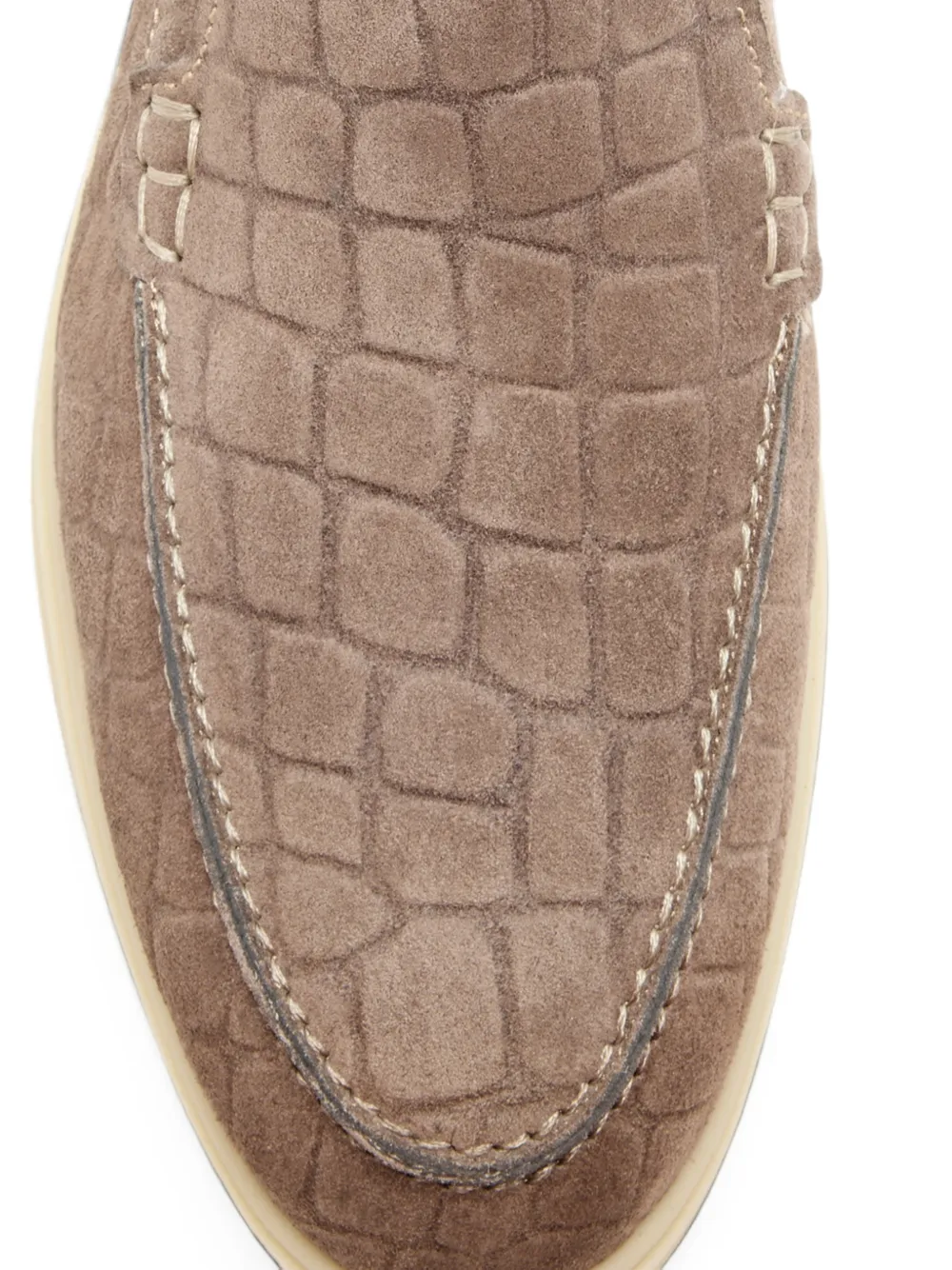 Magnanni crocodile-effect suede loafers Bruin