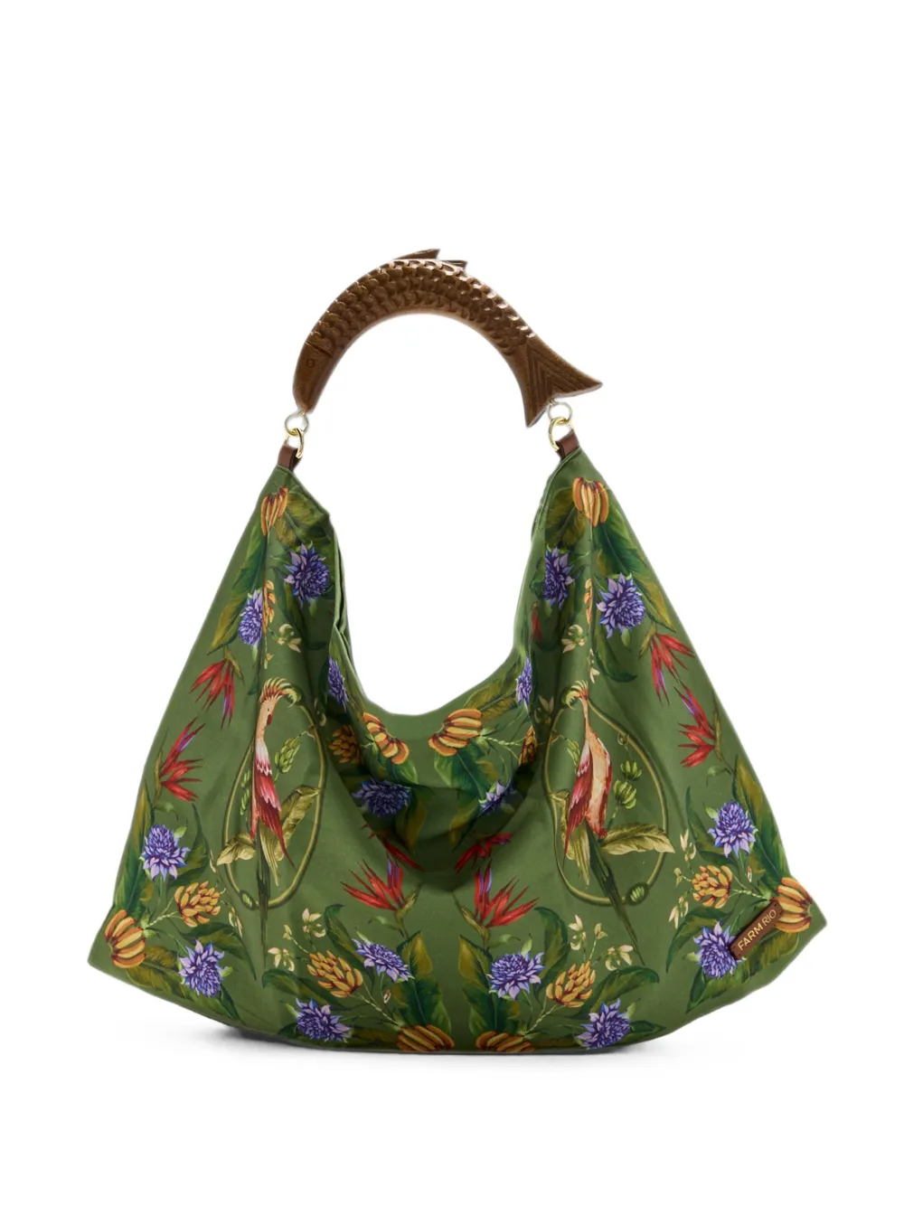 FARM Rio tropical-print fish-handle shoulder bag