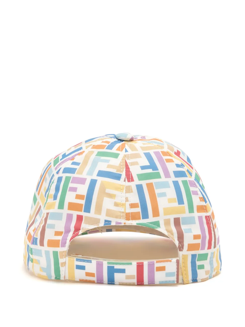 Fendi Kids Honkbalpet met geborduurd logo en FF-print Wit