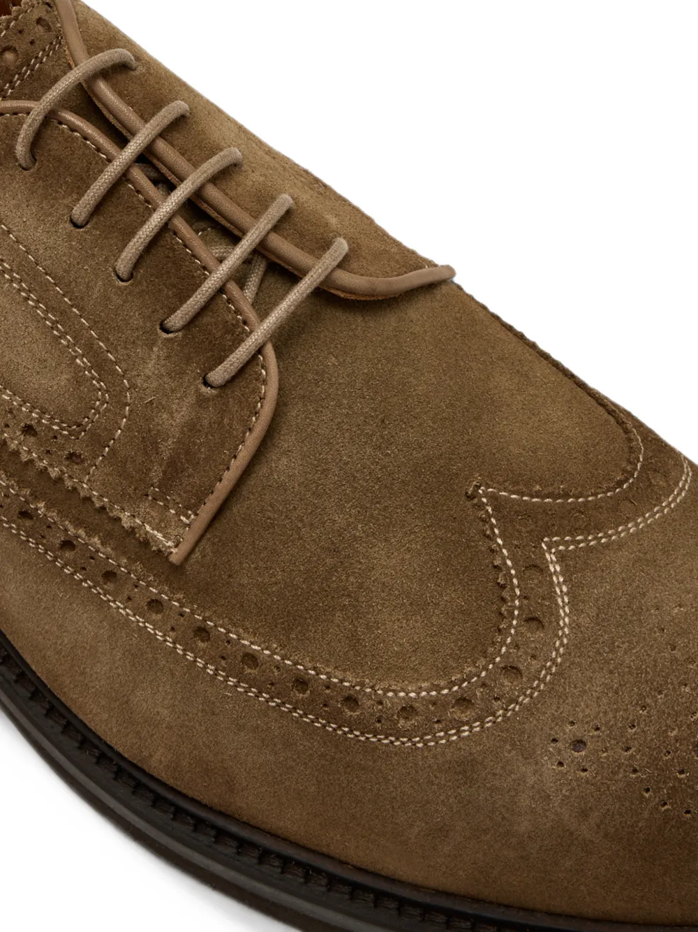 Magnanni brogue-detail suede lace-up shoes Bruin