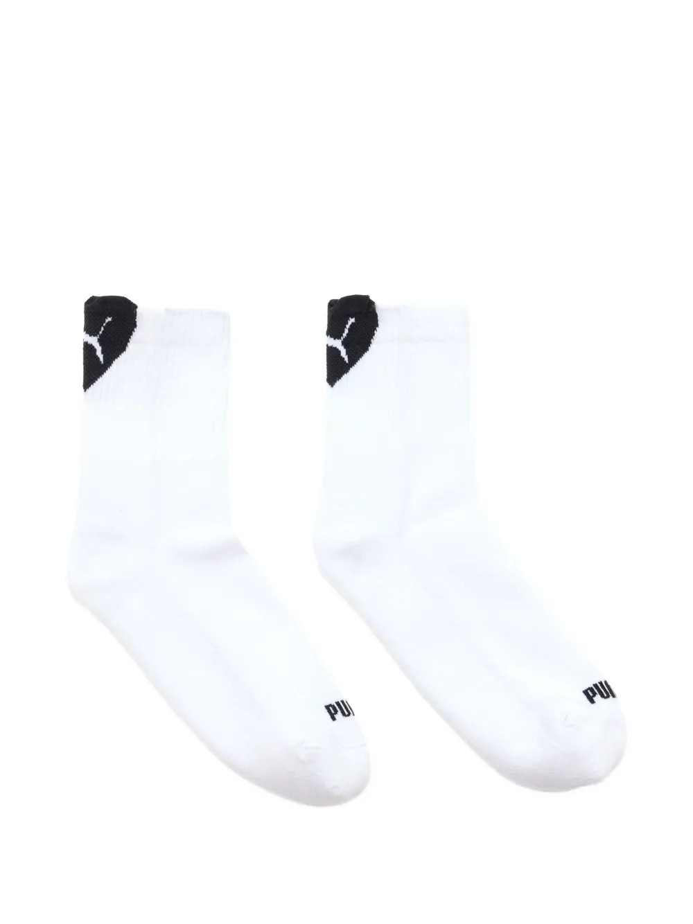 Puma Heart-logo Socks (set Of Two) In White