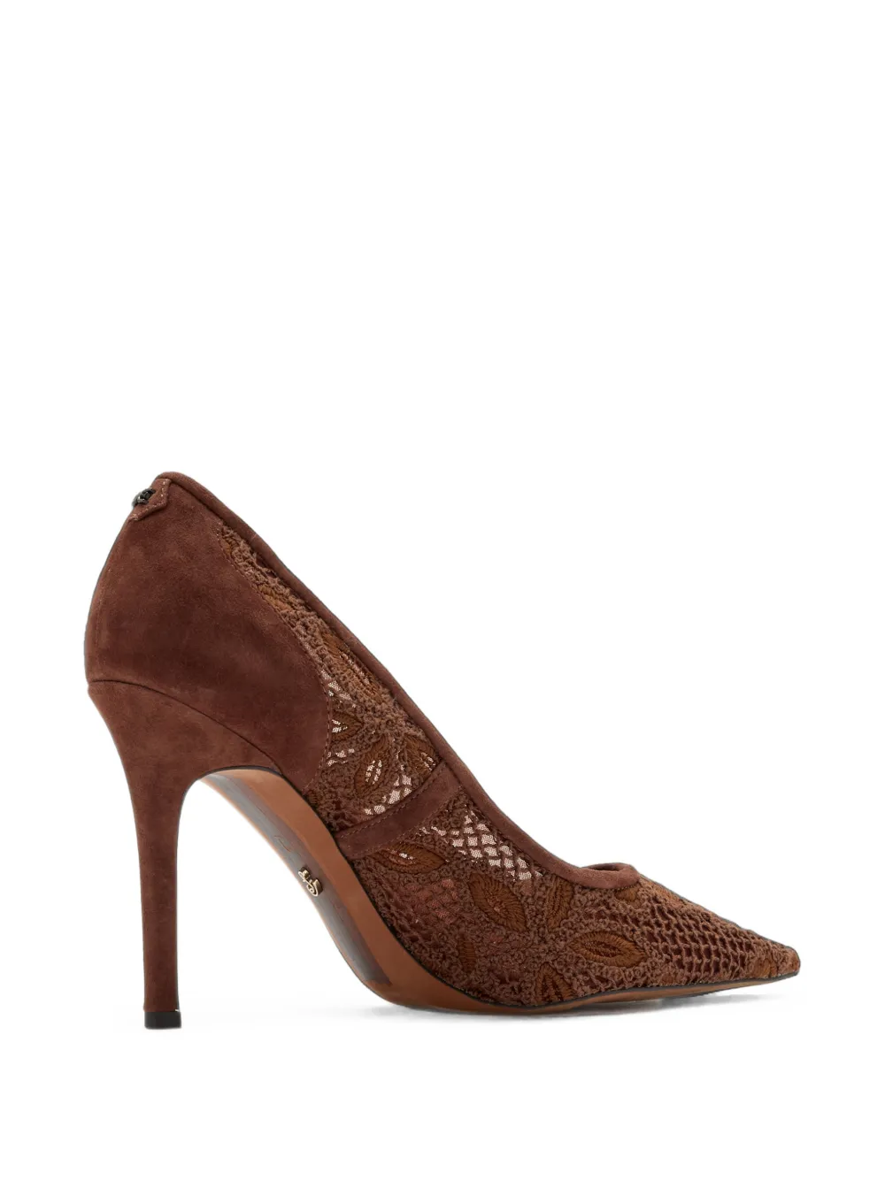 Sam Edelman Hazel floral-embroidered mesh pumps Bruin