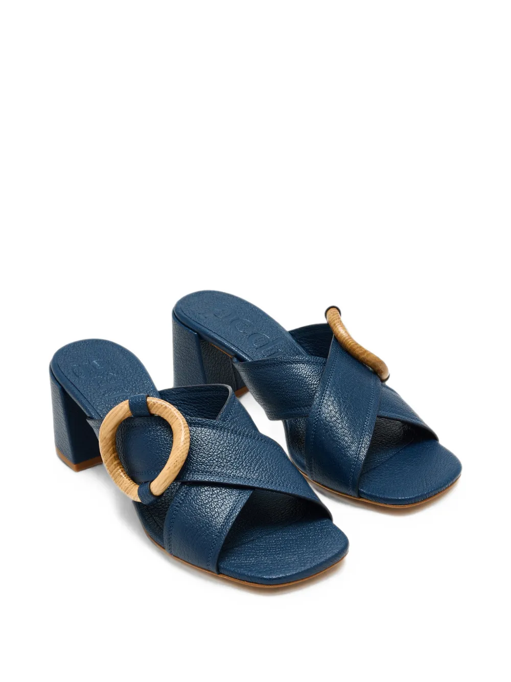 Pedro Garcia Uxia wooden-buckle sandals Blauw