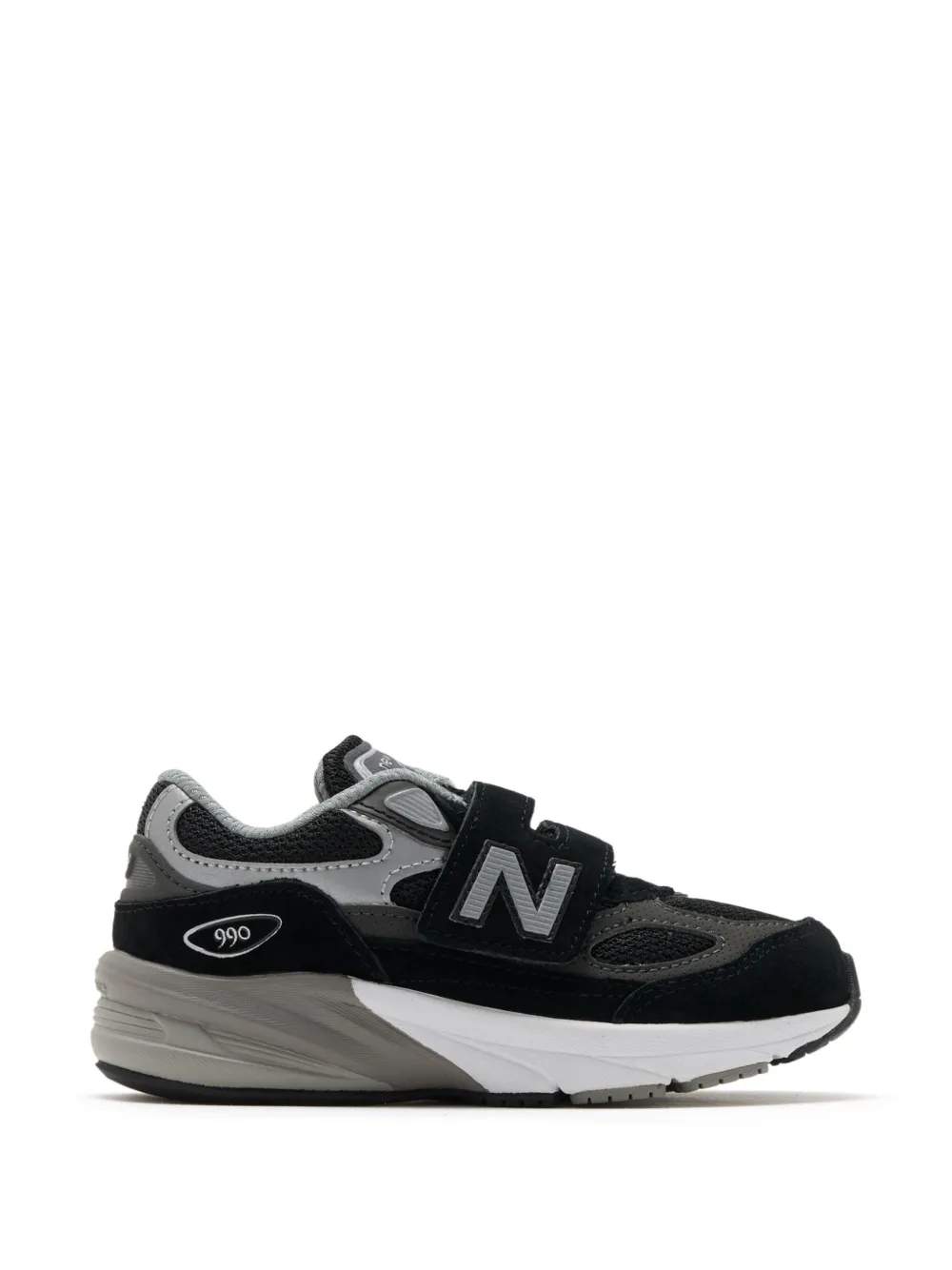 New Balance Kids' 990 Touch-strap Sneakers In Black