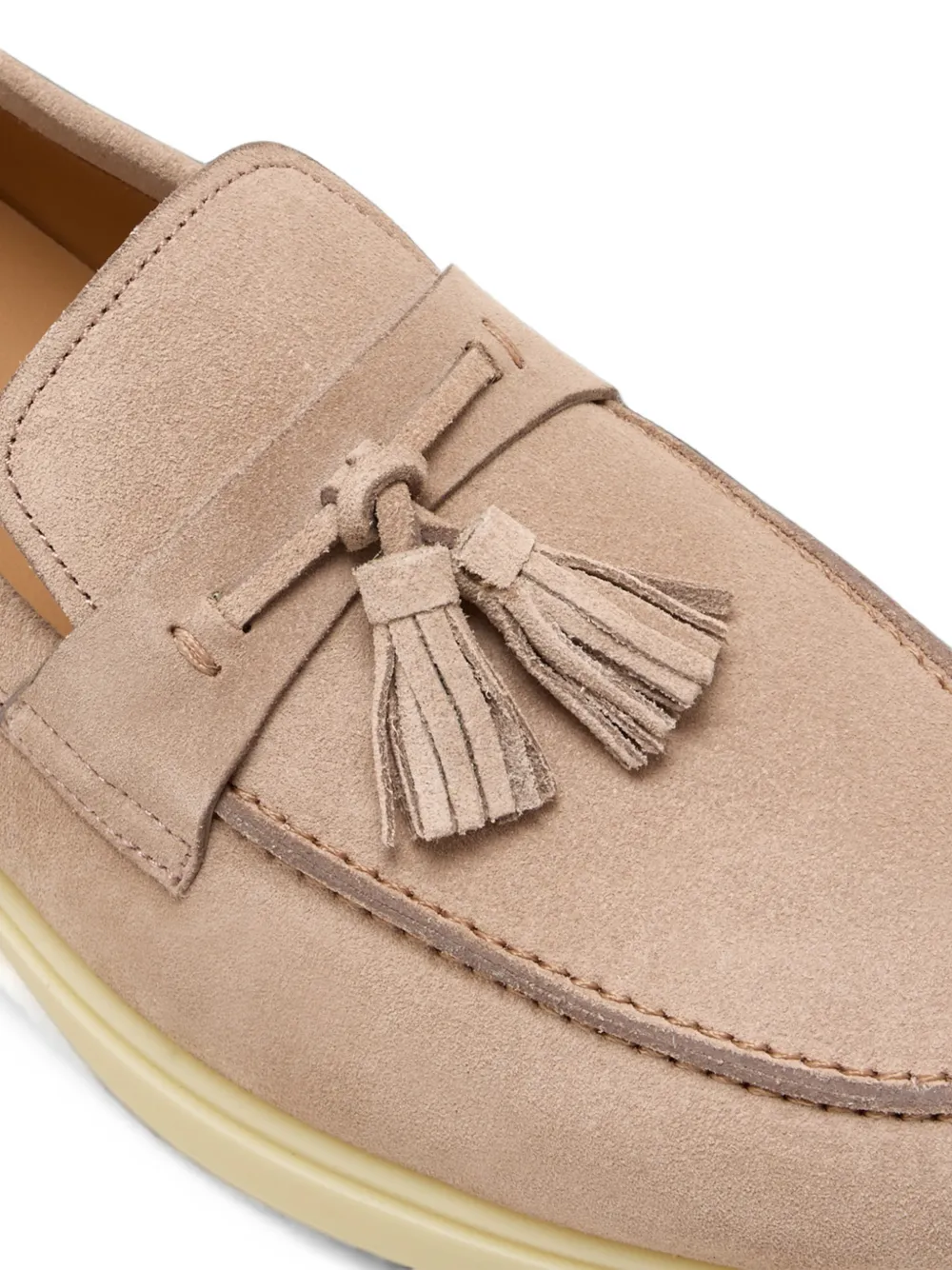 Magnanni tassel-detail suede loafers Roze
