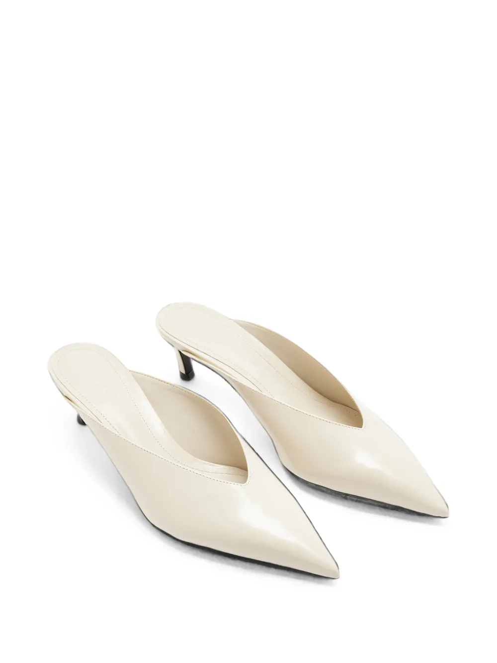 Schutz pointed-toe leather mules Wit