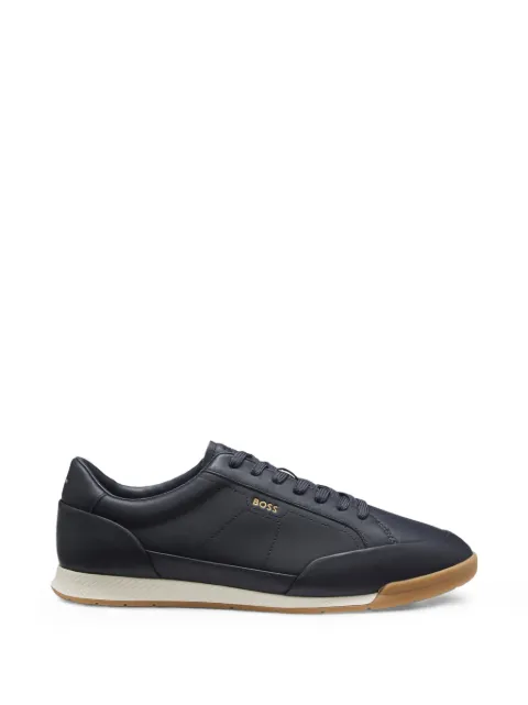 BOSS leather sneakers with foil logo