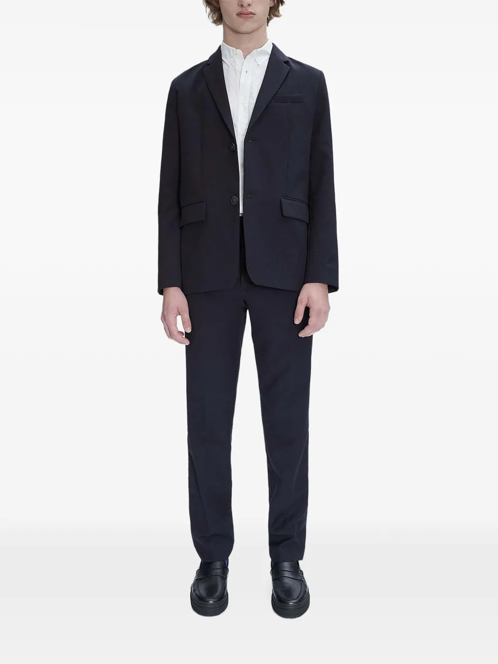 A.P.C. Harry wollen jack met enkele rij knopen Blauw
