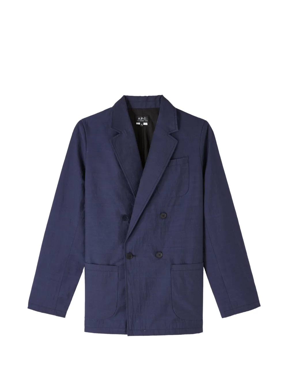 A.P.C. double-breasted crinkled jacket