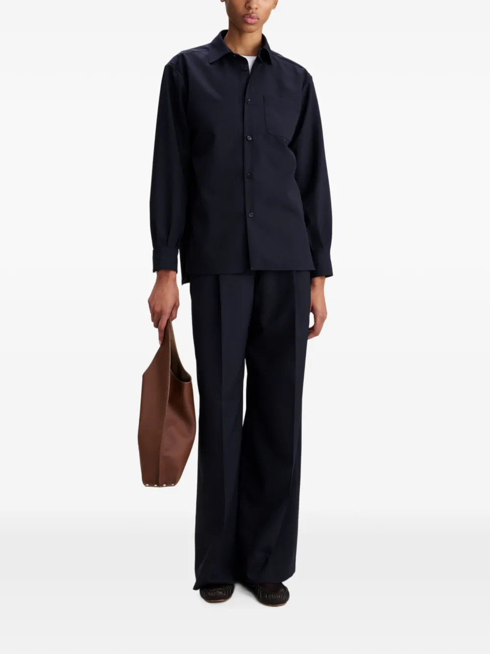 A.P.C. Button-up jack met borstzak Blauw