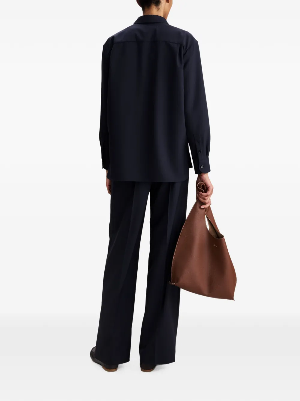 A.P.C. Button-up jack met borstzak Blauw