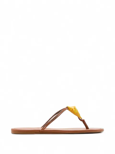 FARM Rio shell-embellished leather sandals