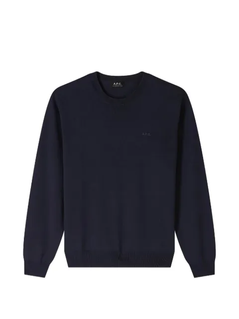 A.P.C. logo-embroidered wool sweater