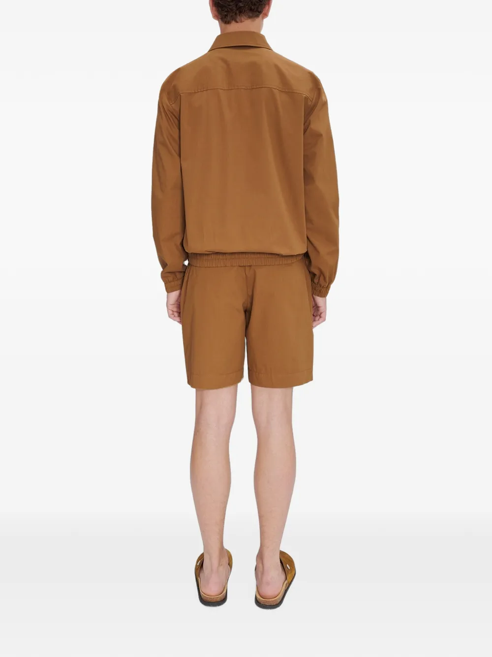 A.P.C. Gilbert jack met geborduurd logo en rits Bruin