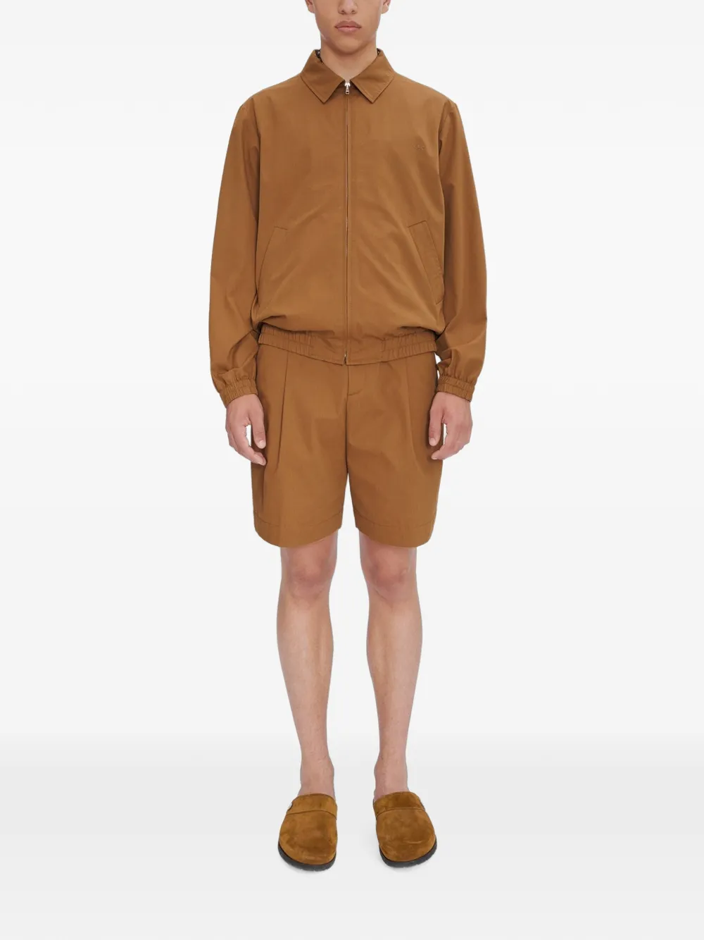 A.P.C. Gilbert jack met geborduurd logo en rits Bruin