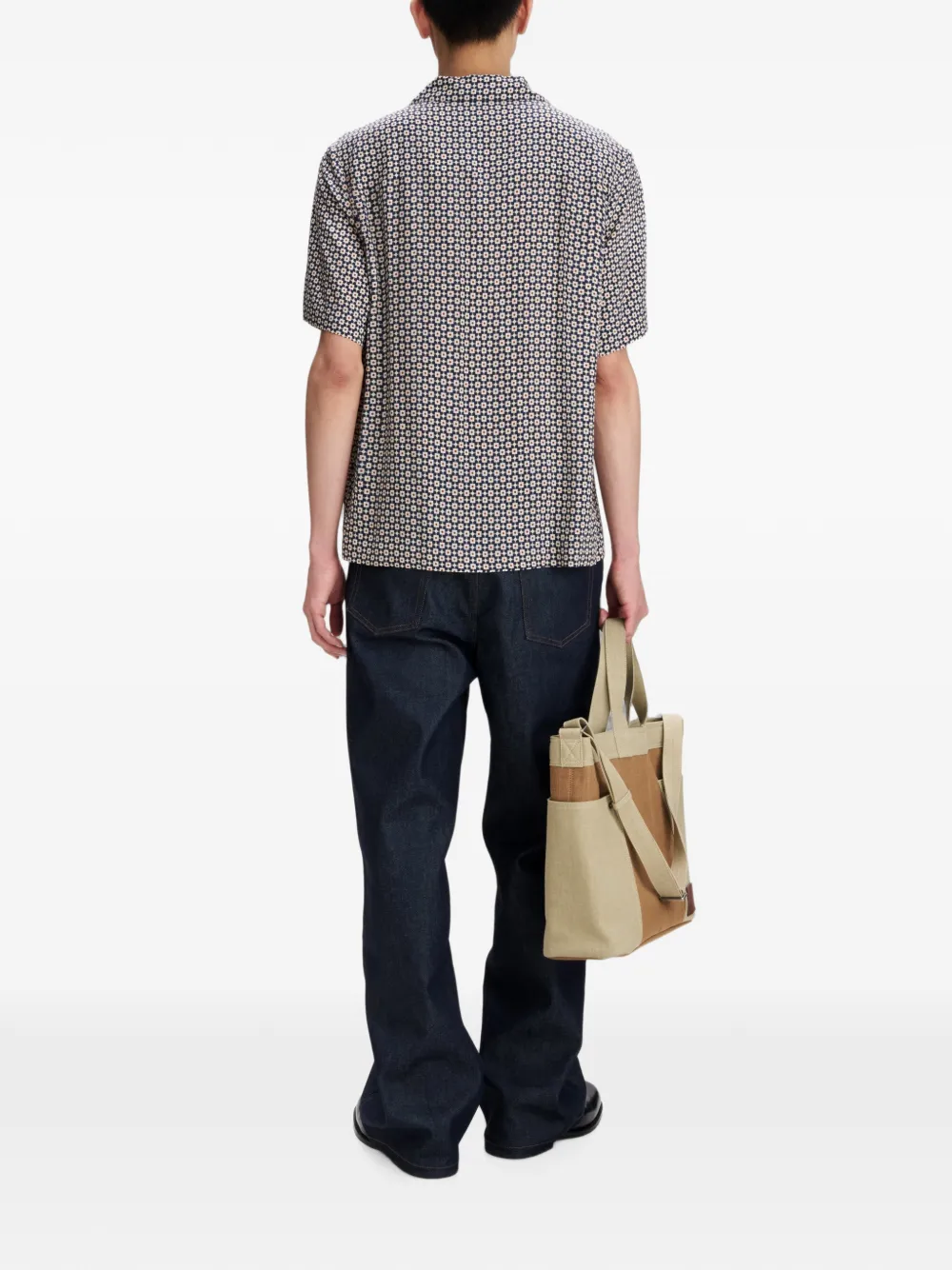 A.P.C. Overhemd met geometrische print Blauw