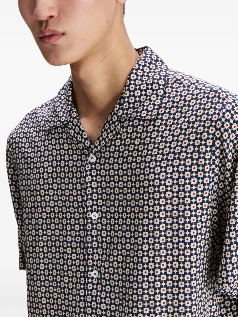 A.P.C. Overhemd met geometrische print Blauw