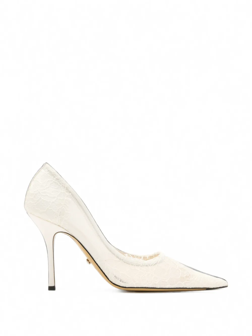 MACH & MACH Devon Chantilly lace pumps - Blanc