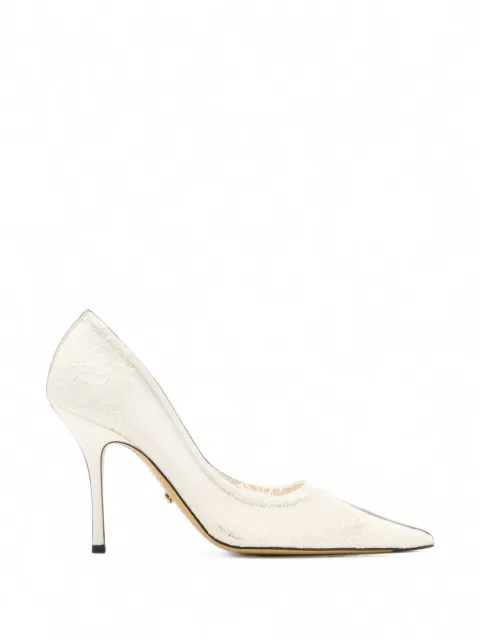MACH & MACH Devon Chantilly lace pumps