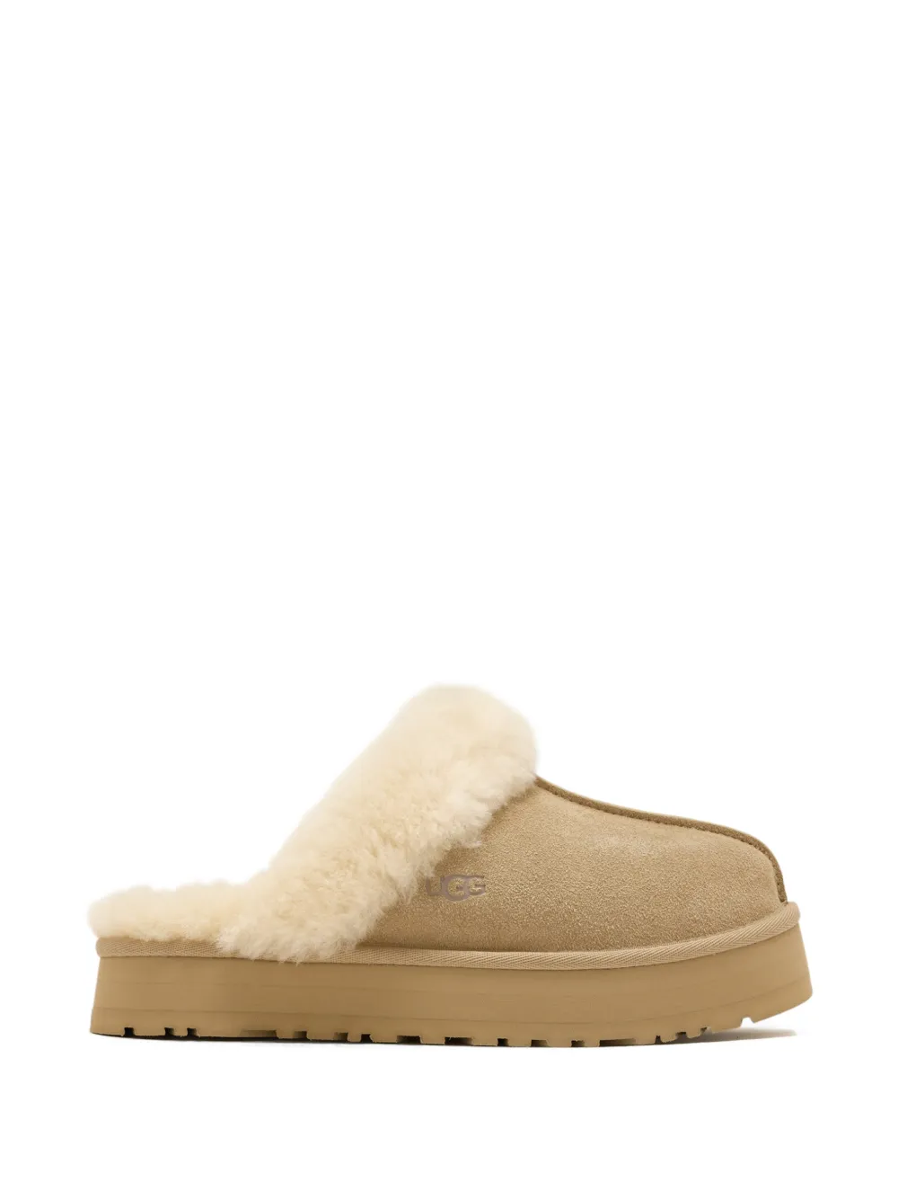 UGG Slippers Disquette con bordo in shearling - Toni neutri