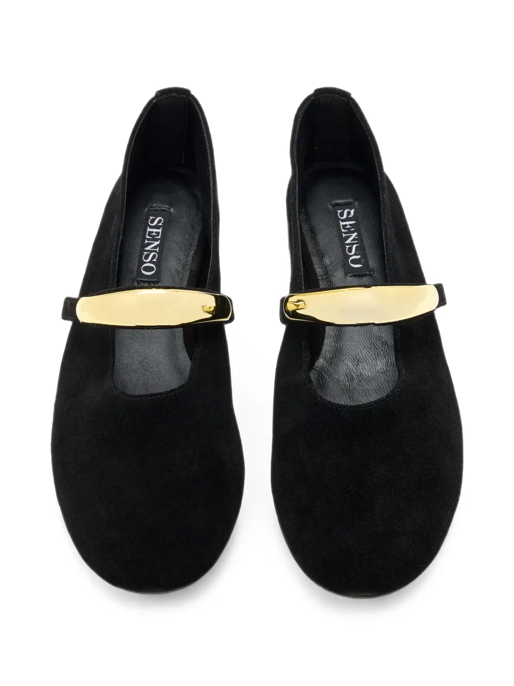 Senso Caela III suede ballet flats Zwart