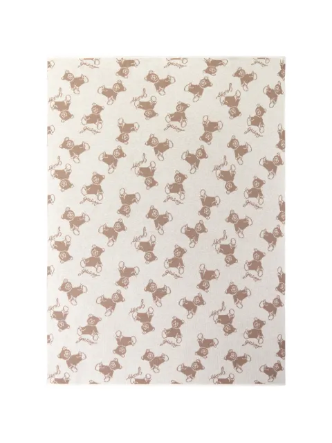 guess kids teddy-bear intarsia-knit blanket