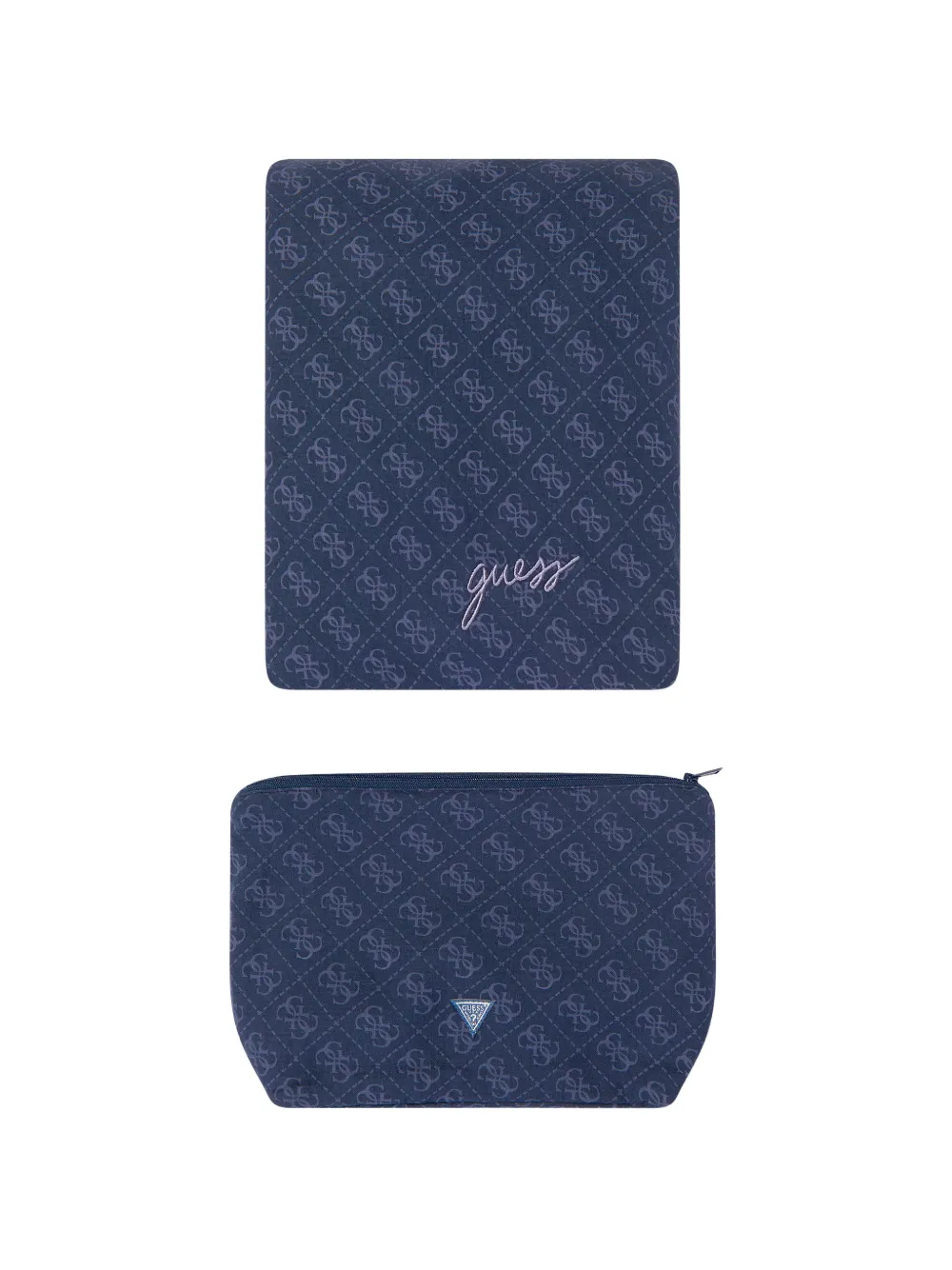 guess kids Set pouch e coperta con logo - Blu