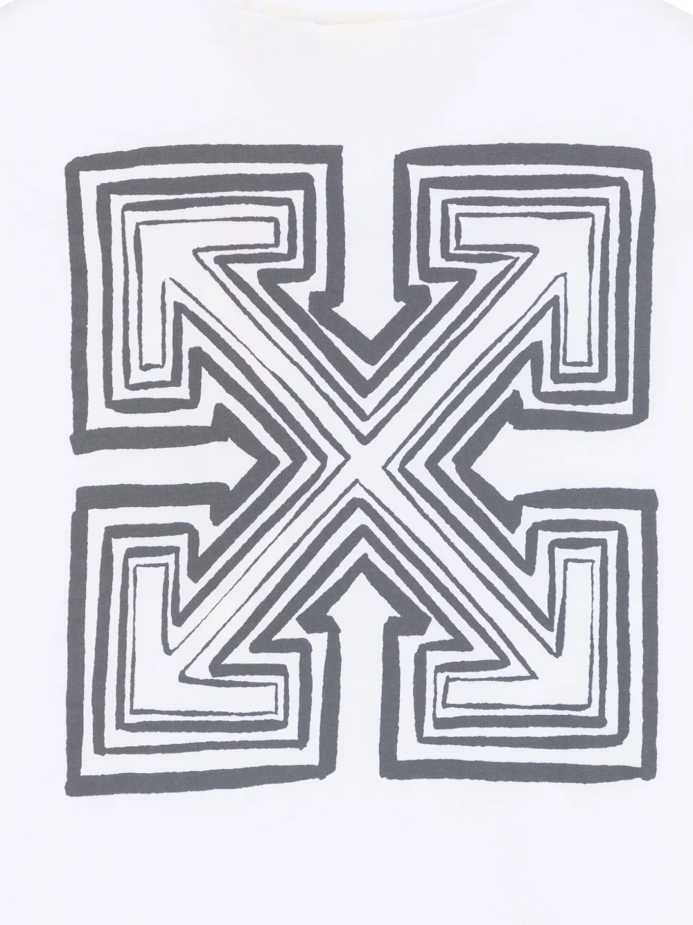 Off-White Kids Arrow Monogram T-shirt Wit