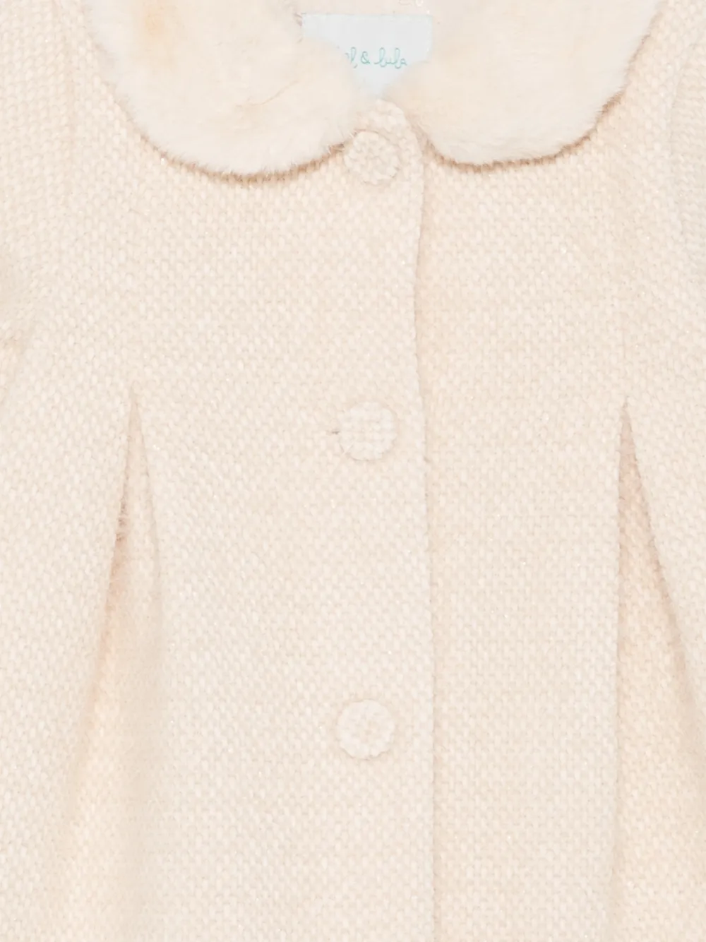 Abel & Lula Jas met kraag van imitatiebont Beige