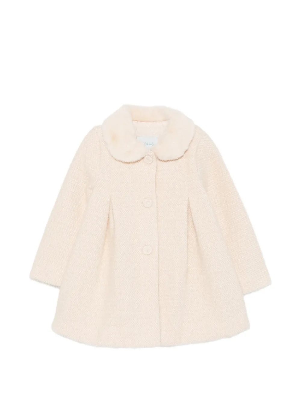 Abel & Lula faux-fur collar coat - Toni neutri