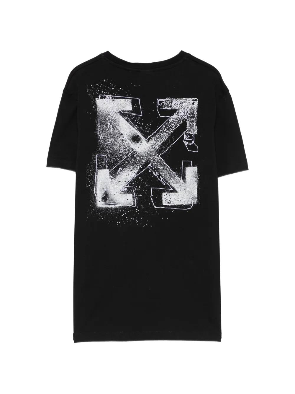 Off-White Kids Arrow Spray T-shirt Zwart
