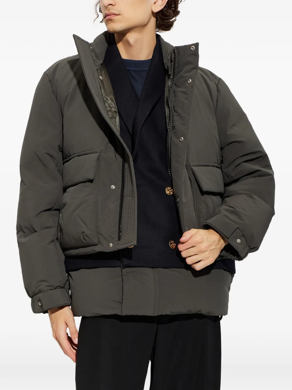 sacai Gelaagd donsjack Grijs
