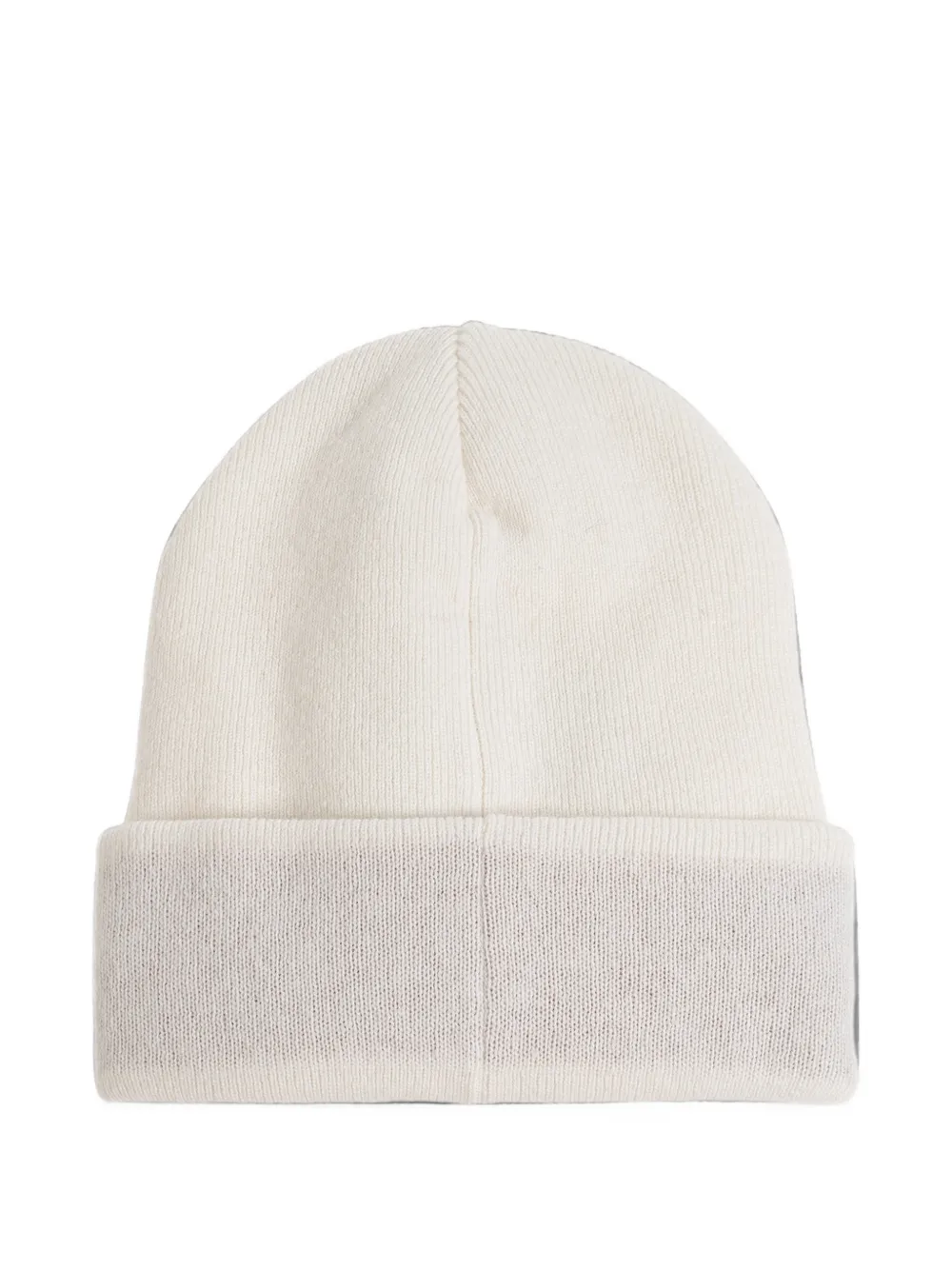 Moschino logo-intarsia beanie hat Wit