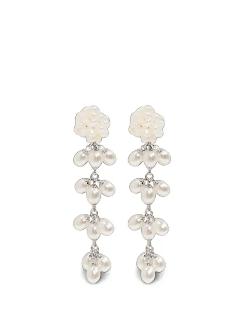 Self-Portrait cluster drop earrings
